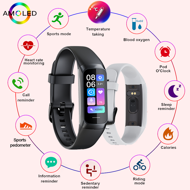 LIGE 1.1인치 아몰레드 심박수 모니터 스마트 팔찌 - Health Wellness Bracelet 리뷰 및 가격