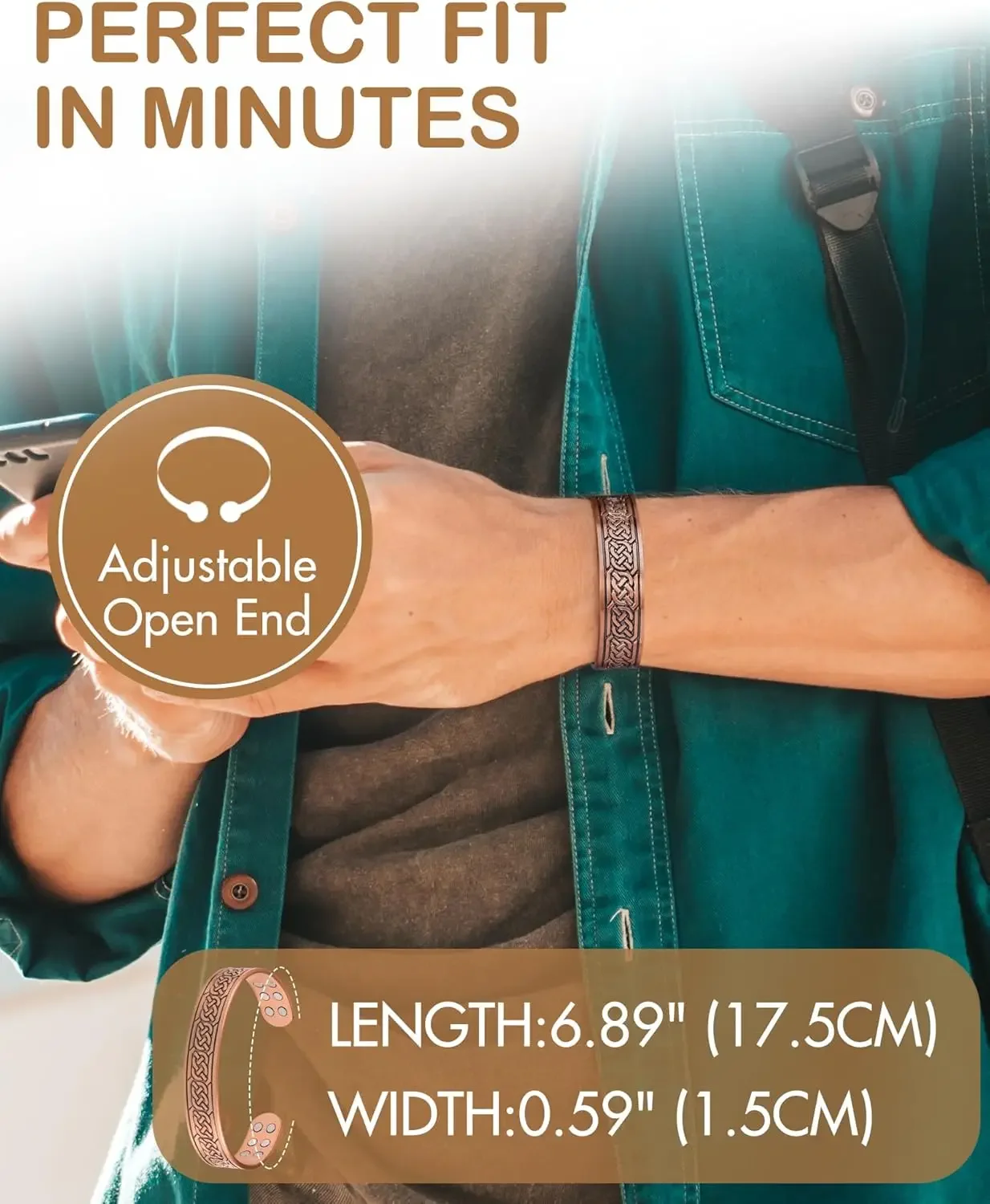 ARADOO 빈티지 순수 구리 마그네틱 팔찌 3500  - Therapy Health And Wellness 리뷰 및 가격